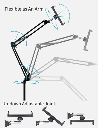 The Premium Hands-Free Adjustable Ipad/Tablet Floor Stand